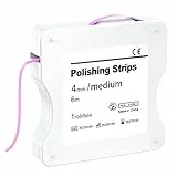AISEELY Zahn Schleifpapier, Dental Polierstreifen, Mittlere Größe - 4mm Breite - 6M/Rollen/Box, Zahnschleifpapier Interdental Schleifwerkzeuge zum Polieren von Zähnen (Rosa-1 Stück)