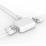 POANES 40W USB C Schnellladegerät, 8-Fach USB Ladegerät Mehrfach Netzteil mit 8 Ports für Handy, Tablet, Ventilator, Schreibtischlampe und mehr