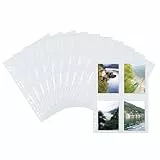HERMA 7583 Fotohüllen für Ordner, 10 Stück, 9x13 cm, 4 Fächer geteilt, beidseitig bestückbare Fotophan Fotosichthüllen Sammelhüllen Postkartenhüllen Prospekthüllen mit Eurolochung, weiß