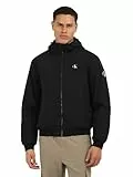 Calvin Klein Jeans Herren Jacke Padded Hooded Übergangsjacke, Schwarz (Ck Black), XL