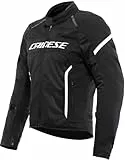 Dainese - Air Frame 3 Tex Jacket, Sommer-Motorradjacke mit herausnehmbarem, winddichtem Innenfutter, Mann, Schwarz/Schwarz/Weiß, 56