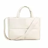 Lychii Gesteppte Taschen Handtasche, PU Leder Schultertasche Puffer Tote Bag mit Reißverschluss, Crossbody Bag Umhängetasche Hobo Bag für Damen