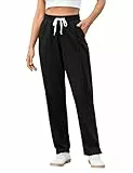 Crewhpo Jogginghose Damen Sporthose Lang Baumwolle Baggy Trainingshose Sweathose High Waist Laufhose Gerade Freizeithose für Jogging Sport Yoga Gym