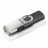 Hama 128 GB USB-Stick USB 2.0 Datenstick (15 MB/s Datentransfer, mit Öse zur Befestigung am Schlüsselring, Speicherstick, Memory Stick aus Metall, geeignet für Windows/MacBook) Silber