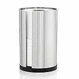 blomus -NEXIO- WC-Rollenhalter aus mattiertem Edelstahl, exklusiver Toilettenpapierhalter mit Platz für bis zu 2 Rollen, modernes Badaccessoire (H / B / T: 22 x 13,5 x 13,5 cm, Edelstahl, 68410)