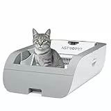 AstroPet Offenes Selbstreinigende Katzentoilette – Automatische Katzentoilette mit Geruchskontrolle, Tastengesteuert, für große Katzen bis 12kg, Große Fassungsvermögen，Einfache Reinigung