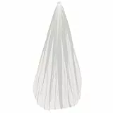 Amosfun Brautschleier lange beige Schleier einzelne Schicht mit Kamm lange 5 einfache elegante Hochzeitsaccessoires für weibliche Frauen Dame