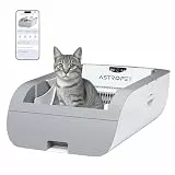 AstroPet Offen Automatische Katzentoilette mit App-Steuerung,XXL Katzenklo Selbstreinigend 65L Großes Fassungsvermögen für mehrere Katzen,Einfache Reinigung