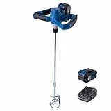 Scheppach Akku Rührwerk BC-PMX100-X | Rührer-Ø 100mm | Rührstablänge 790mm | Drehzahl 650min/1 | Brushless Farbmörtelrührer | Softstart | 20V-IXES-Serie | 10 Jahre Garantie | mit 4Ah Akku & Ladegerät