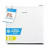COMFEE RCU40WH3EU(E) 31L Mini Gefrierschrank (-24℃) mit Inverter-Kompressor, D-Energieeffizienz, 4-Sterne-Gefrierleistung, Leise 39 dB, Kompakter Tisch Gefrierschrank für Büro, Küche, Studentenhaus