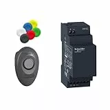 Schneider Electric Funkdrucktaster Kombipaket, Gehäuse, Empfänger, nicht programmierbar, Kunststoff, 22mm, 24V DC, 10 farbiges Kappenset, Artikelnummer XB5RMB03
