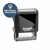 Trodat – Printy 4911 Custom Stempel mit Wunschtext personalisieren – selbstfärbender Stempel als Namensstempel, Adressstempel, Firmenstempel & Co zu verwenden (37 x 14 mm | 4 Zeilen | Schwarz)