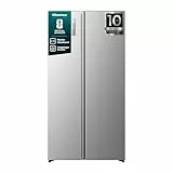 Hisense RS3P558NEIC Side-by-Side/ 544L/ Großes Fassungsvermögen/XXL Türfach/Multifunktionale Getränkeablage/Flat Duct/No Frost/SuperCool/BxHxT: 91,1×178,6×61,5cm/ Silber [Energieklasse C]