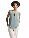 STREET ONE Damen 3411873 Blusentop mit Raffung, Arona Blue, 38