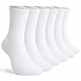 TUUHAW Tennissocken Herren 39-42 Weiß Socken Damen 39-42 Socken Herren Sportsocken Wandersocken Laufsocken Baumwolle Herrensocken Damensocken Frotteesocken 6 Paar