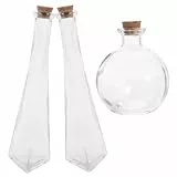 GLEAVI 3stücke Teiliges Hochzeit Sand Zeremonie Set Transparente Glasflaschen Mit Korken Dekorative Erinnerungsbehälter Für Hochzeitszeremonie Und Diy Bastelprojekte
