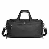 bugatti Mare Basic Reisetasche, leichte Handgepäck-Tasche mittelgroß, Duffel Bag in schwarz