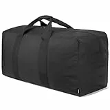 Vorspack Extra Große Reisetasche für Herren Damen - 100L Leichte Faltbare Reisetasche Wasserdicht Reisetaschen Aufbewahrungstasche für Reisen Weekender Camping Übernachtung - Schwarz