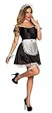 Boland 83848 - Erwachsenen-Kostüm French Maid, Größe M, Tiara, Choker, Kleid, Schürze, Manschetten und Strumpfband, Karneval
