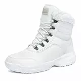 DANNTO Winterstiefel Damen Warme Gefütterte Winterschuhe Schneestiefel für Frauen Wanderschuhe Trekkingschuhe(beige,40)