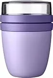 Mepal - Lunchpot Ellipse - Praktischer Joghurtbecher & Müslibecher - Unterteilung für Joghurt & Müsli - Geeignet für Gefrierschrank, Mikrowelle & Spülmaschine - 500 ml + 200 ml - Vivid Lilac