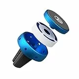 Tellur FreshDot, Auto-Parfüm mit magnetischem Handy-Halter, Lufteinlass-Halter, eloxiertes Aluminium (Blau).