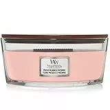 WoodWick ellipsenförmige Duftkerze mit knisterndem Docht | Pressed Blooms & Patchouli | Brenndauer bis zu 50 Stunden