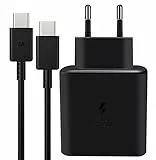 45W Ladegerät USB C Schnellladegerät mit Ladekabel kompatibel mit Samsung S23 S22 S21 Ultra/S22 Plus/Tab S8/Tab S8，Ultra/Tab S8 Plus/Tab S7/Tab S7 FE/Tab S24,S24+ S24 Ultra Netzteil