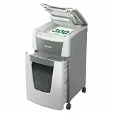 Leitz IQ Autofeed Office Aktenvernichter, 300 Blatt Papierstapel schreddern, Zeit sparen mit automatischem Einzug, Partikelschnitt P4, 60L Abfallbehälter, Leiser Betrieb für Büro, 80150000