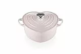 Le Creuset herzförmige Kasserolle mit gusseisernem herzförmigem Knauf, 20 cm, 21401207774455, Shell Pink