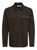 Only & Sons Herren Male Hemd Onsnewkodyl Overshirt Sweat Noos, Mulch, L EU