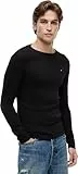 Tommy Jeans Herren Tjm Original Rib Longsleeve Tee Dm0dm04409 Langarm Strickoberteile, Schwarz (Tommy Black), XL EU