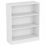 Vida Designs Cambridge 3 Ebene Low Bücherregal, Modern Space-Saving Aufbewahrungseinheit for Wohnzimmer, Schlafzimmer or Büro, Freistehend Design, H75xW60xD24cm (Weiß)