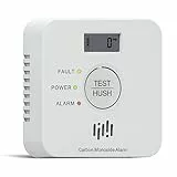 Kohlenmonoxid Melder, 10-Jahres-Batterie CO melder mit LCD-Display und Silent-Test-Taste, EN50291 konform, Kohlenmonoxid-Warner (TCS0202A)