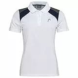 HEAD Club 22 Tech Polo Shirt Women, weiß/blau, M