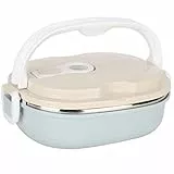 Cocoarm Isolierte Lunchbox aus Edelstahl, Thermo-Lunchbox, Tragbarer Thermo-Lebensmittelbehälter, Sicherheitsschloss-Design, Thermo-Box für Studenten, Arbeiter (Einlagig