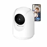 Geekee 360 ° Schwenk-/Neigebewegungserkennung Indoor Sicherheitskamera, 1080P Nachtsicht, 2.4G WiFi Kameras für Home Security