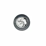 Emaille-Anstecknadel, Motiv: The Witcher (Gwynbleidd-Design), 3 x 3 cm, Einheitsgröße, Emaille, Metall, Silber, Kein Edelstein
