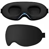 Gritin Schlafmaske für Seitenschläfer Damen & Herren, 3D Upgrade Bequem Schlafbrille mit Verstellbar Gummiband, Hautfreundlich Lichtblockierend, Ergonomische Augenmaske für Schlaf, Reisen, Flug usw.