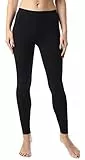 Bellivalini Damen Lange Leggings aus Bio-Baumwolle BLV50-183 (Schwarz, XL)
