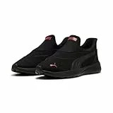 Puma SOFTRIDE Cosmic SLIPTECH Unisex-Sneaker, Schwarz, Schwarz, Rot, 6 UK