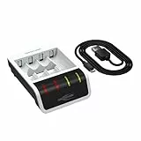 ANSMANN Akku-Ladegerät für je 1-4 NiMH AA oder AAA Akkus - Automatik Batterieladegerät mit Perfect-7-Ladetechnologie, Einzelschachtüberwachung und Repair-Modus - Comfort Smart