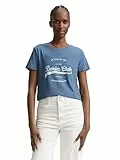TOM TAILOR Denim Damen 1046546 T-Shirt, 28969-Dusty Denim Blue, XXL