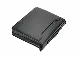 ALASSIO 30025 Tagungsmappe A4 Arezzo, Konferenzmappe mit Ringmechanik, Multifunktionstasche, Dokumententasche, Geschäftstasche aus FINEtouch-Lederimitat, Businesstasche schwarz ca. 36 × 30 × 6 cm