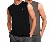 Champion Big and Tall Ärmelloses Shirt für Herren - 2er-Pack Performance Muskelshirt, Schwarz/Dunkelgrau, 4X