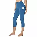 HLTPRO Capri-Leggings mit hoher Taille für Frauen – Bauchkontrolle, 4-Wege-Stretch, Workout, Fitness, Yoga