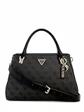 GUESS Damen Noelle Ii Luxury Satchel, Umhängetasche, Kohle-Logo