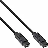 InLine 39903 FireWire Kabel, IEEE1394 9pol Stecker / Stecker, schwarz, 3m