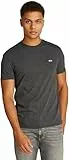 Tommy Jeans Herren T-Shirt Kurzarm Tee Rundhalsausschnitt, Grau (Black Htr), XXL