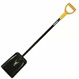 Fiskars Schaufel, Solid, Breite: 23,5 cm, Länge: 127 cm, Stahl-Blatt/Kunststoff, Schwarz/Orange, 1003457